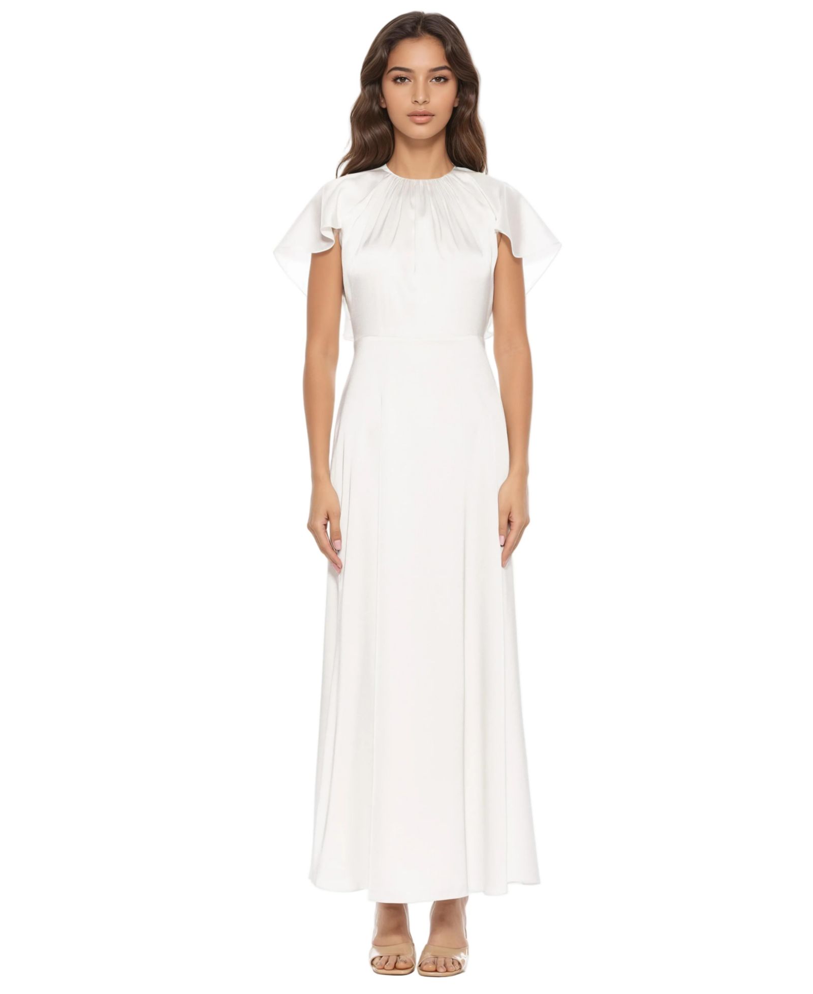 Alexia Admor Women's Danica Crewneck Flutter Sleeve Cap Dress