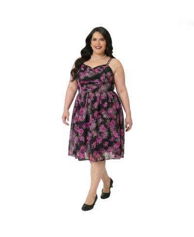 Unique Vintage Women's Plus Size Reed Swing Dress