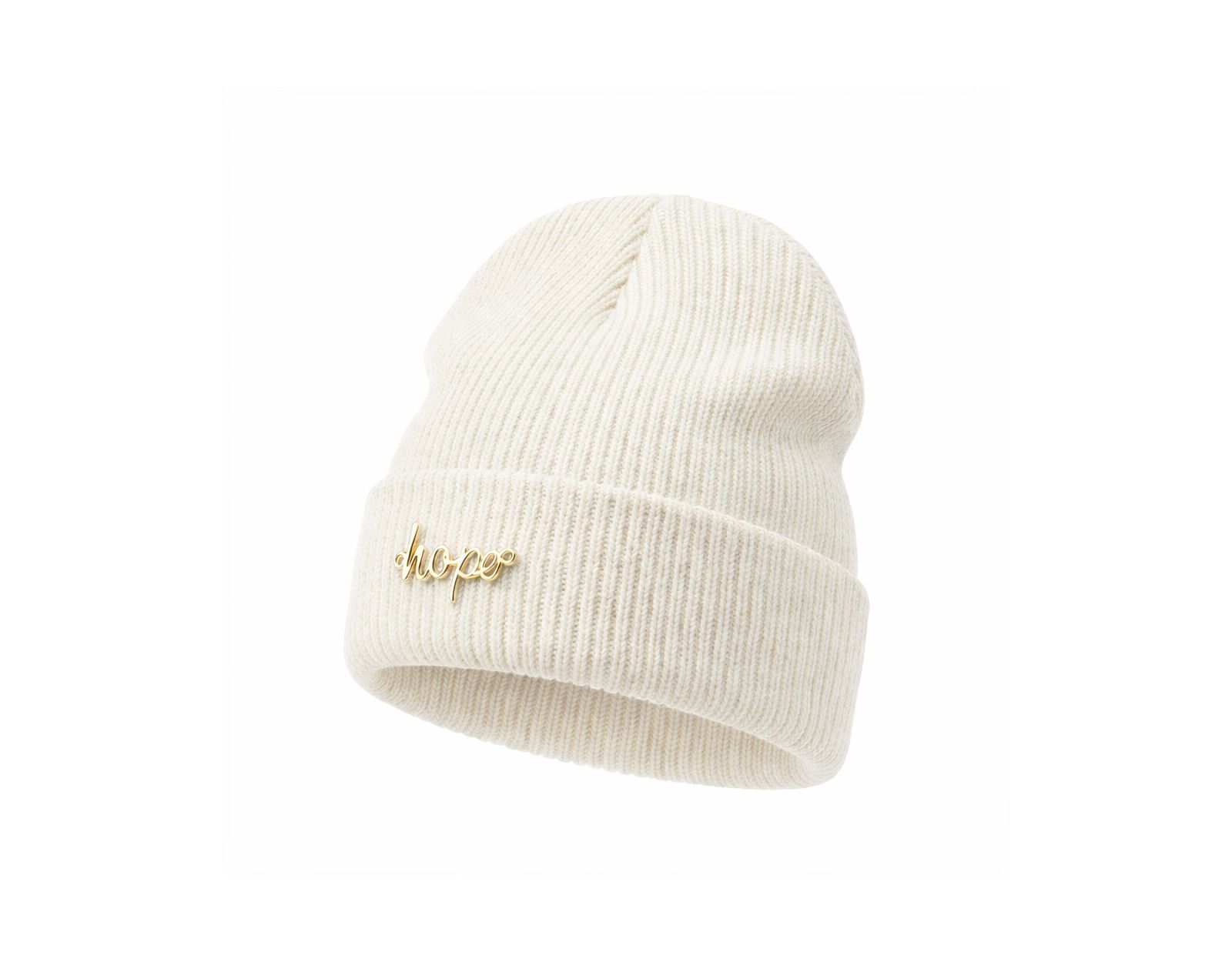 Бини Headbands of Hope Women's Classic Ribbed Knit Ivory