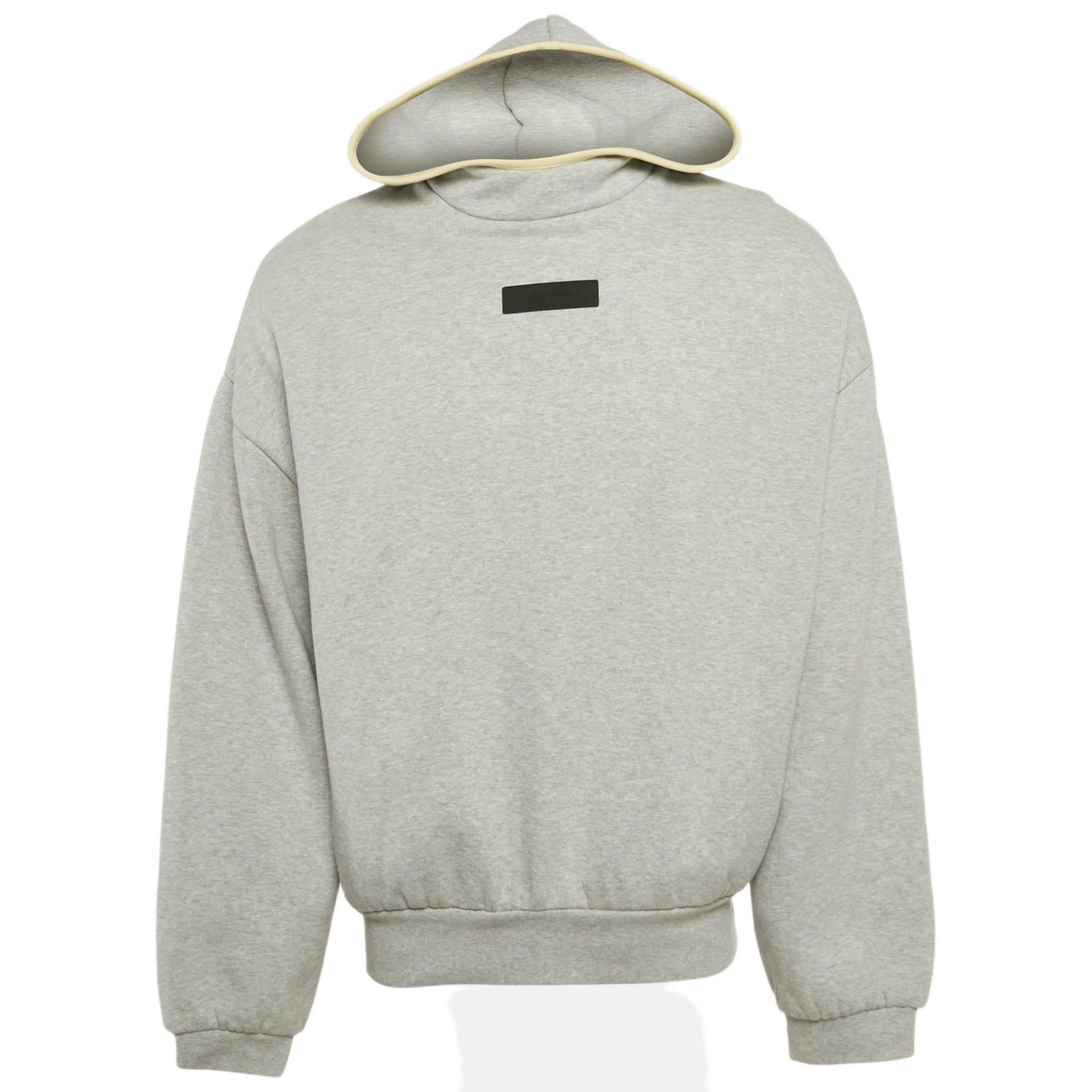Pre-Owned Fear Of God Men's Grey Logo Patch Cotton Hoodie