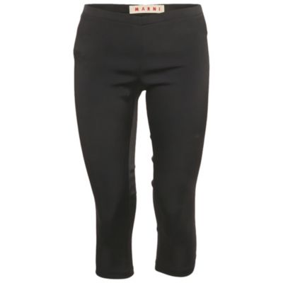 Женские укороченные трикотажные леггинсы Marni Black Knit (б/у)