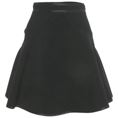Pre-Owned Givenchy Women's Black Knit Flared Mini Skirt