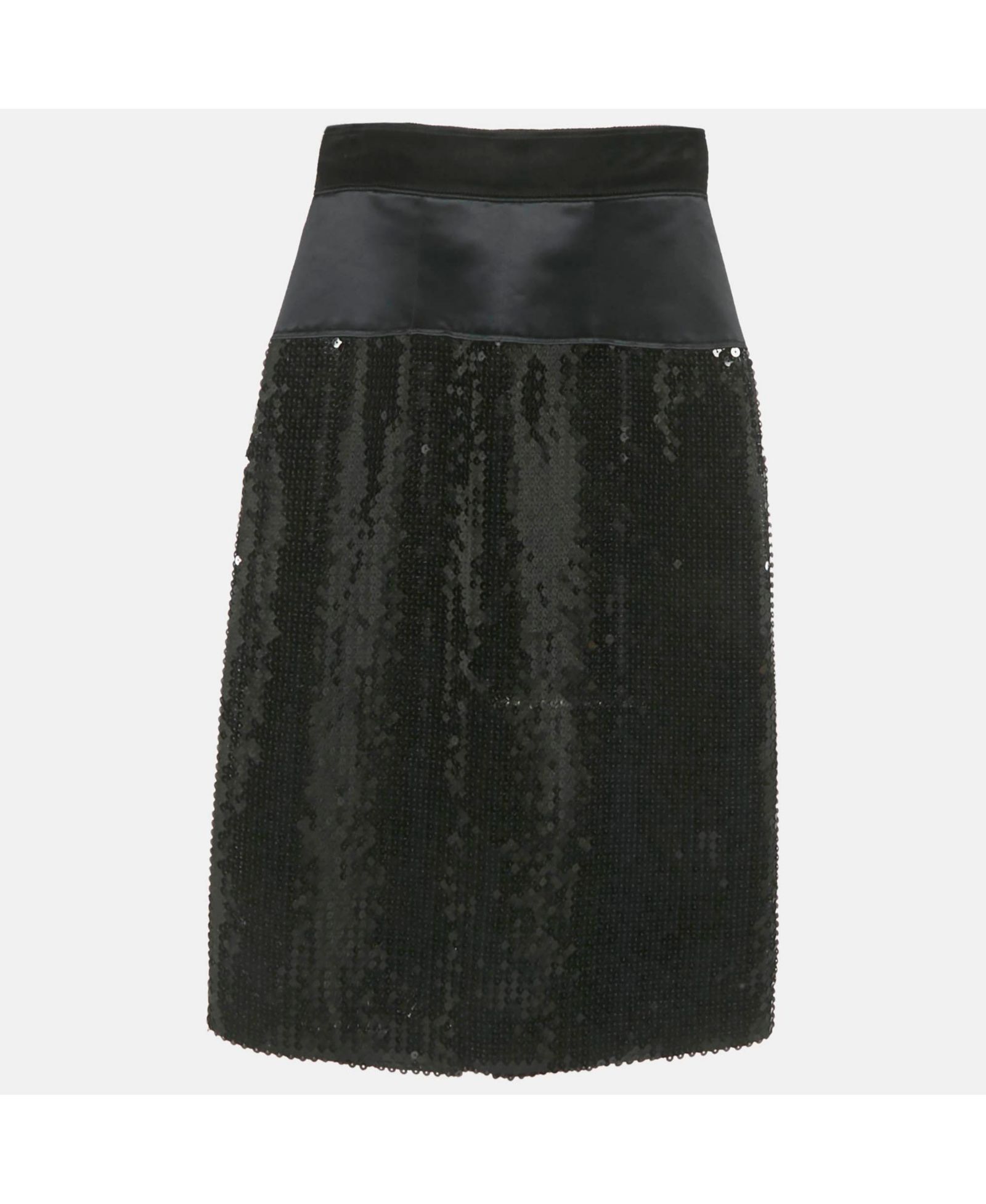 Женская юбка-карандаш Pre-Owned Dolce & Gabbana Black Sequin & Satin