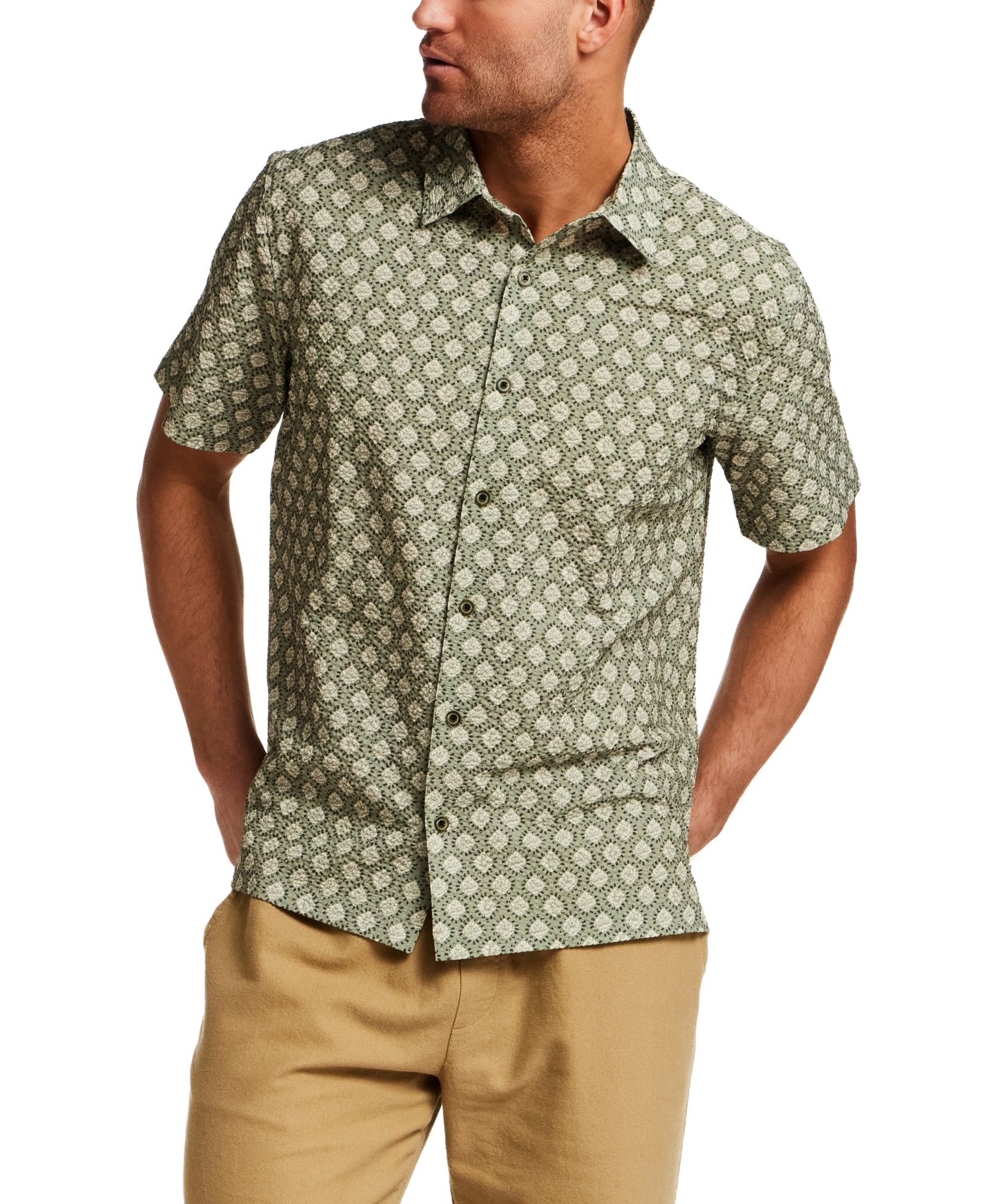 Vintage & Black Men's Print Regular-Fit Shirt