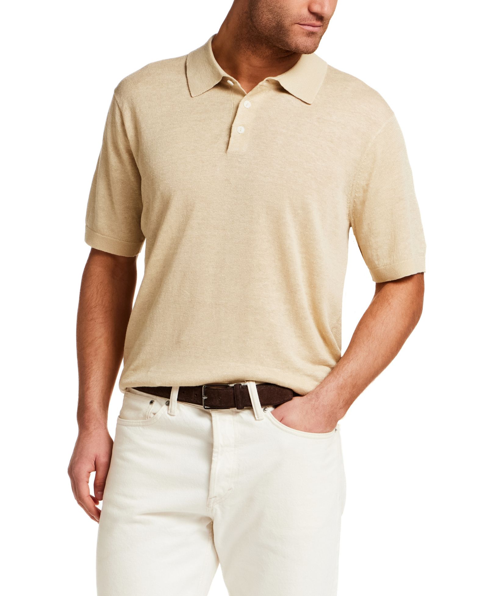 Vintage & Black Men's Short-Sleeve Collared Polo Sweater