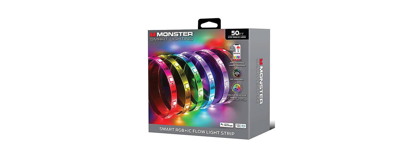 Светодиодная лента MONSTER CABLE RGB+IC LED, 50 Ft, IR Remote Controlled