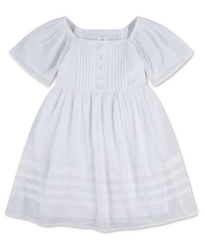 abercrombie kids Мини-платье с квадратным вырезом Pintuck Square Neck для девочек