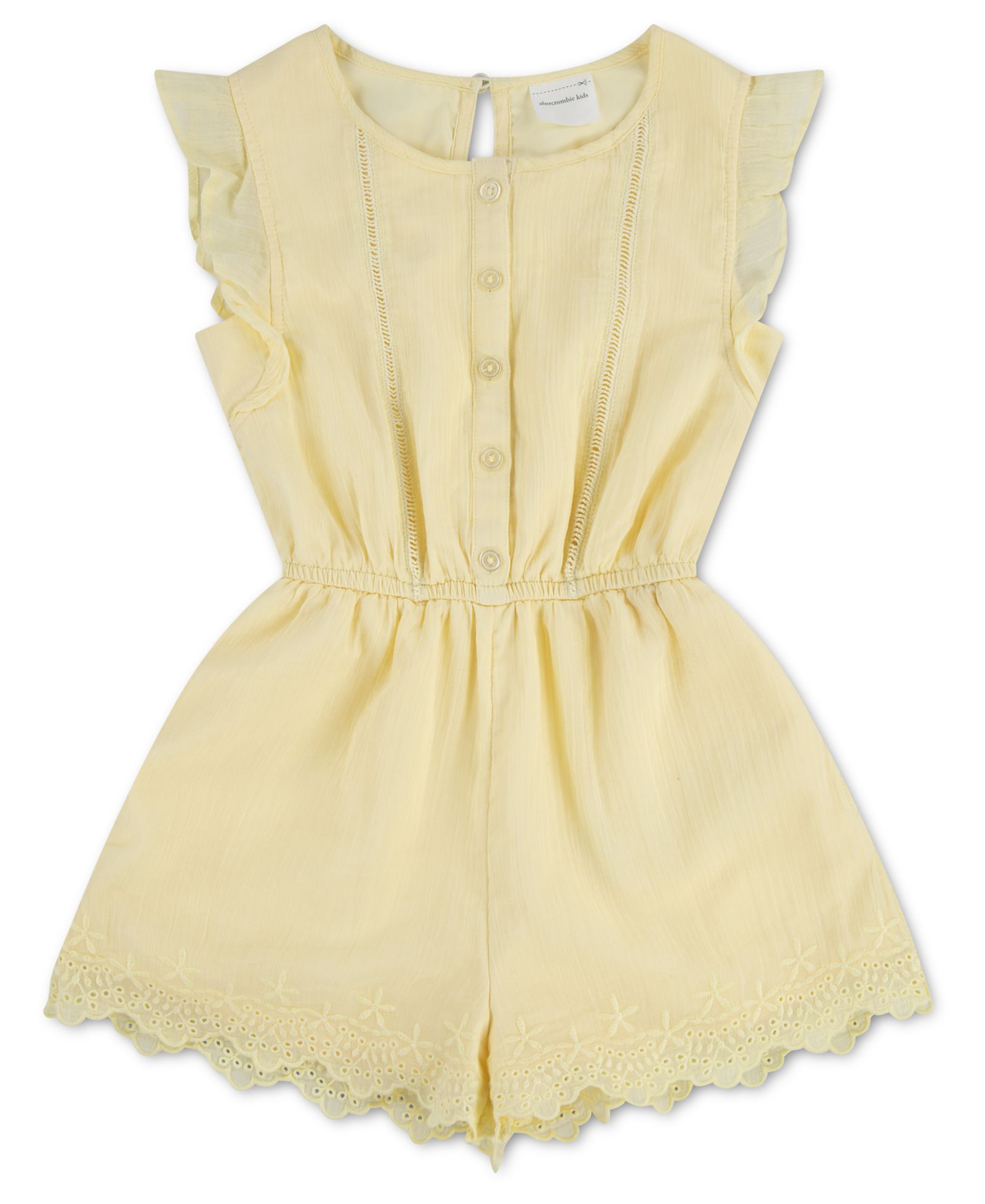 abercrombie kids Детский Flutter-Sleeve Round Neck Eyelet Romper