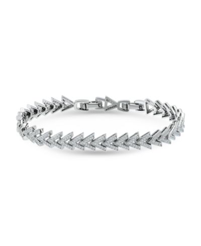 Браслет Macy's с микро-паве из фианитов, дизайн Chevron, 2 1/10 ct. t.w.