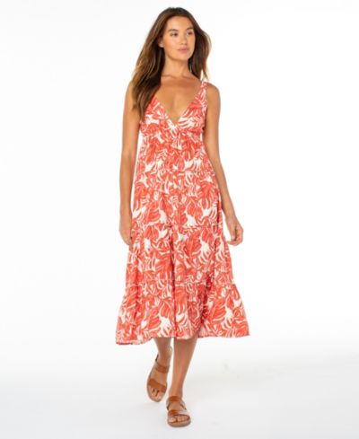 Roxy Women's Tula Sweetheart Neck Maxi Dress