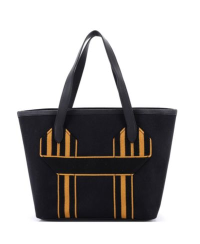 Pre-Owned HERMÉS Pursangle Tote Canvas with Leather