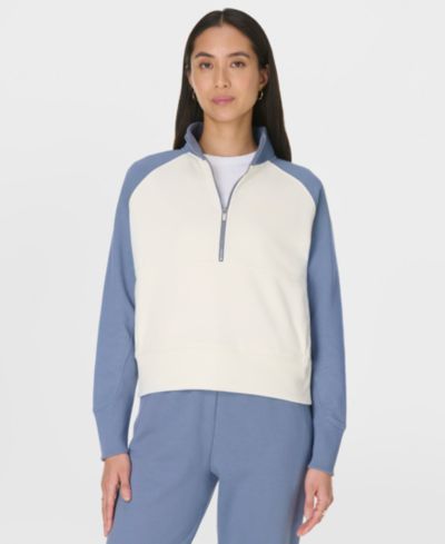Sweaty Betty Женский двухцветный джемпер Revive с молнией на половину