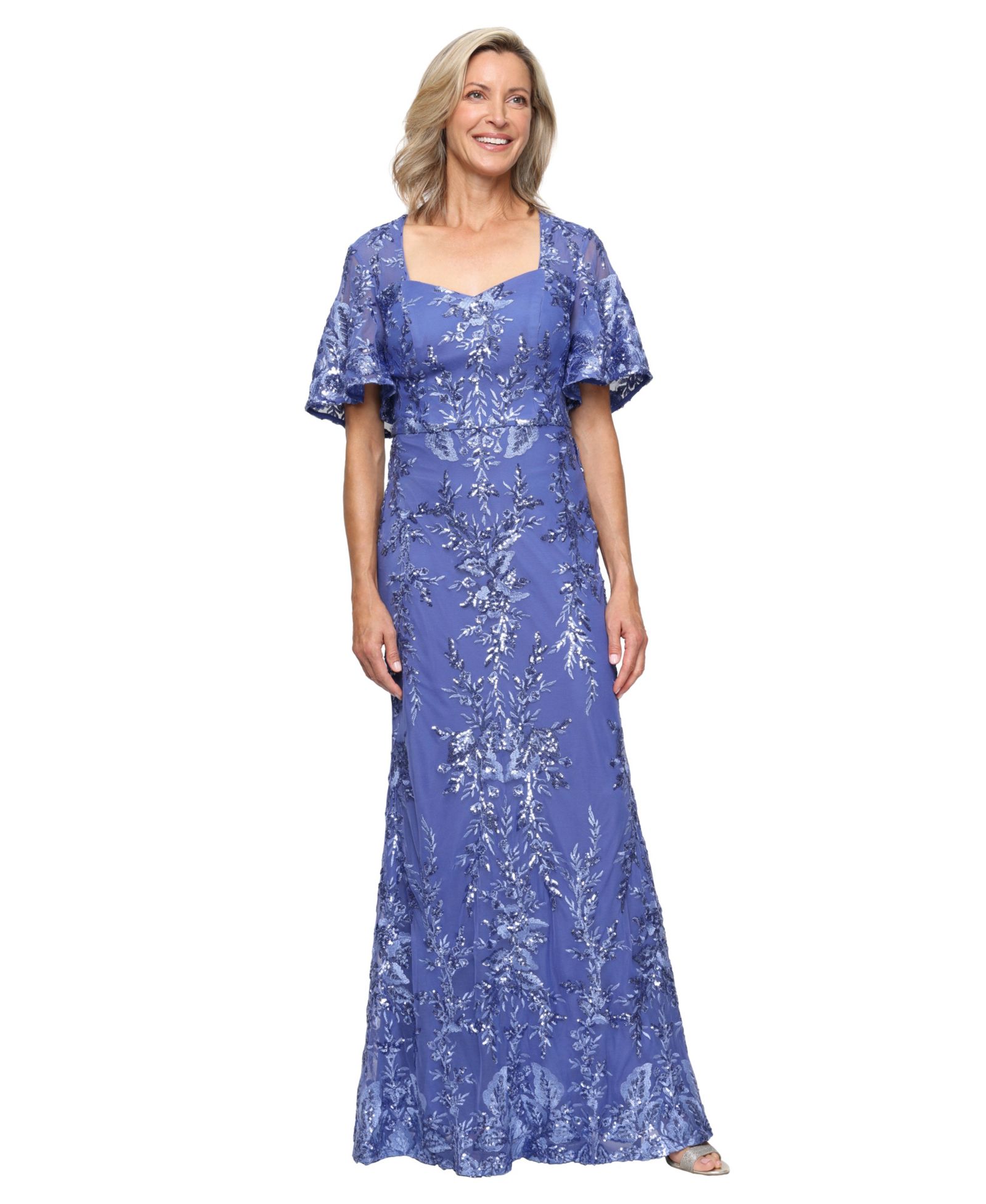 Alex Evenings Платье вечернее Ball Gown с вышивкой, Petite