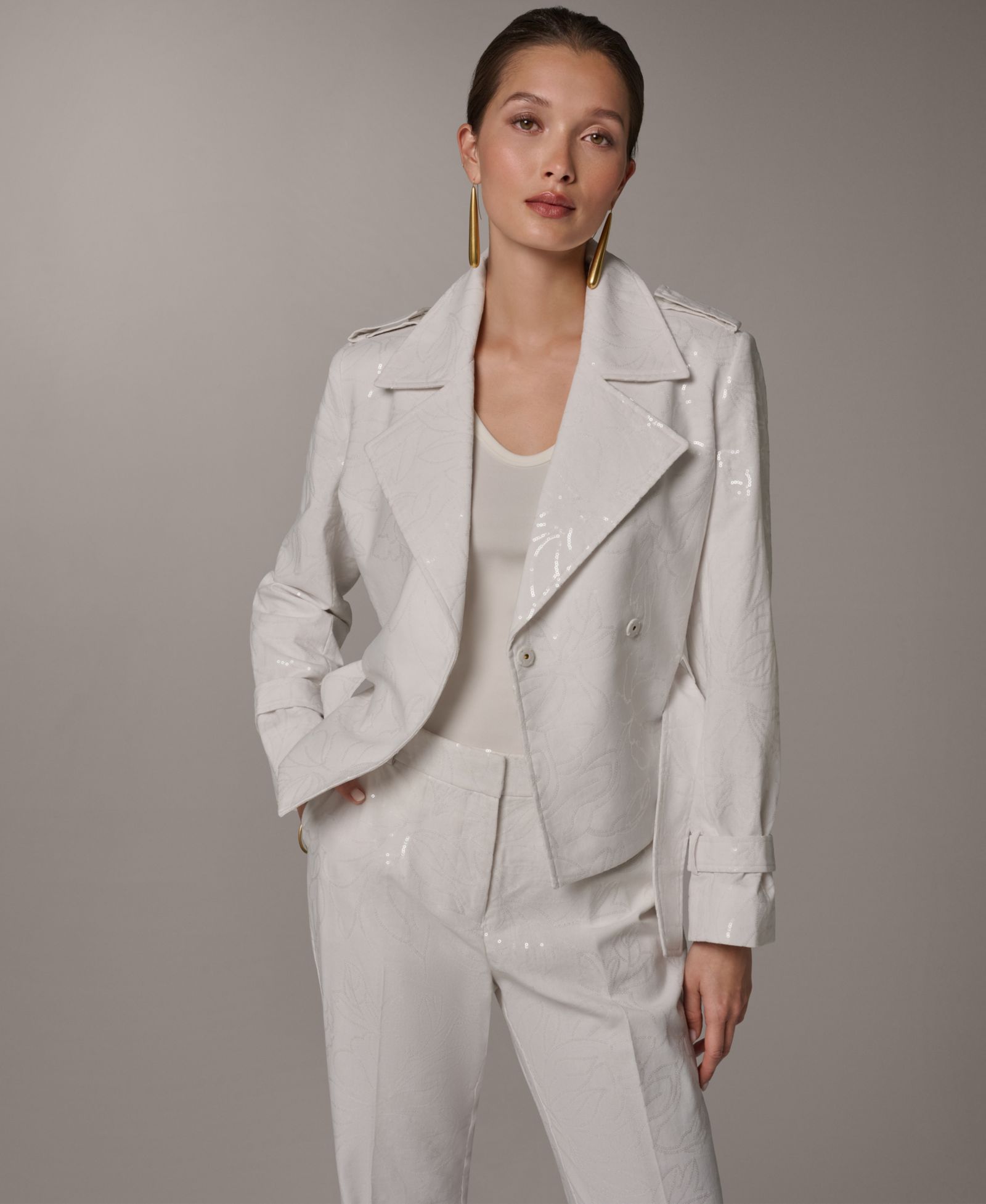 Donna Karan New York Женский блейзер с отложным воротником Notch Lapel Collar