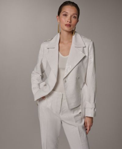 Donna Karan New York Женский блейзер с отложным воротником Notch Lapel Collar
