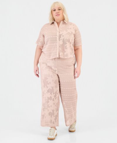 Женские брюки Plus Size And Now This Trendy Lace Drawstring-Waist