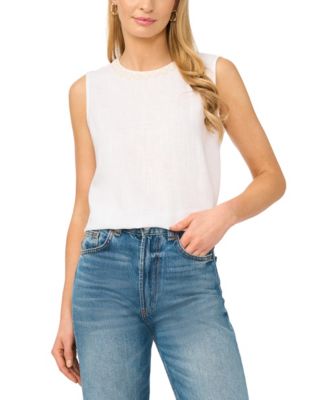 Vince Camuto Women's Sleeveless Crewneck Blouse
