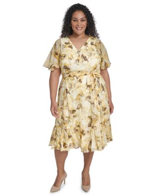 Calvin Klein Plus Size Printed Midi Dress