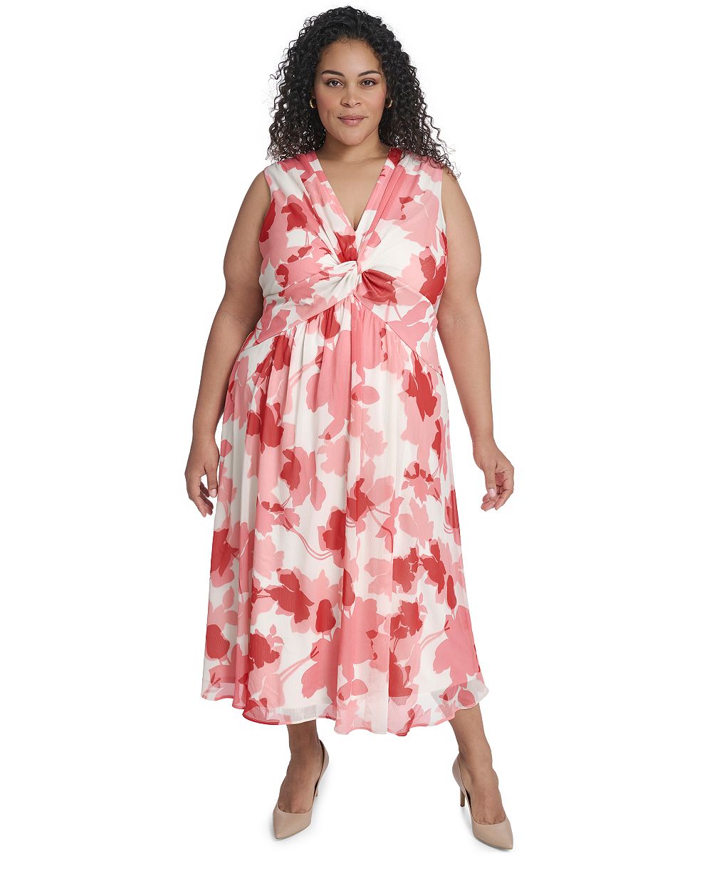 Calvin Klein Plus Size Printed Maxi Dress