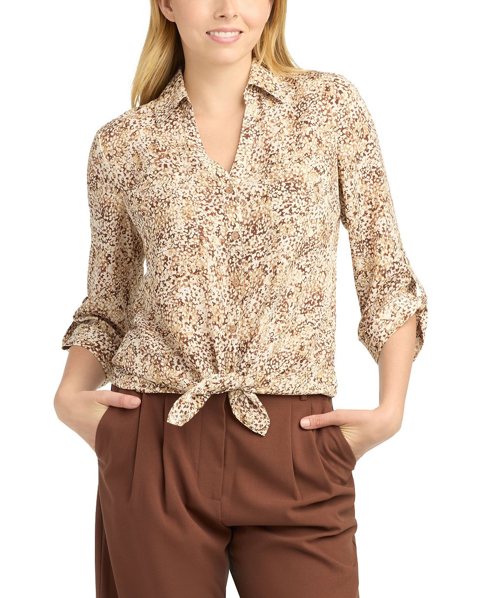 BCX Juniors' Collared Button-Front Shirt