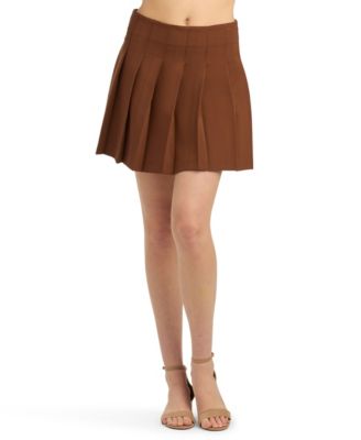 BCX Juniors' Pleated A-Line Mini Skirt