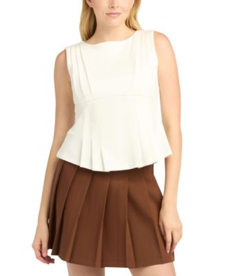 BCX Juniors' Asymmetrical Pleated Top