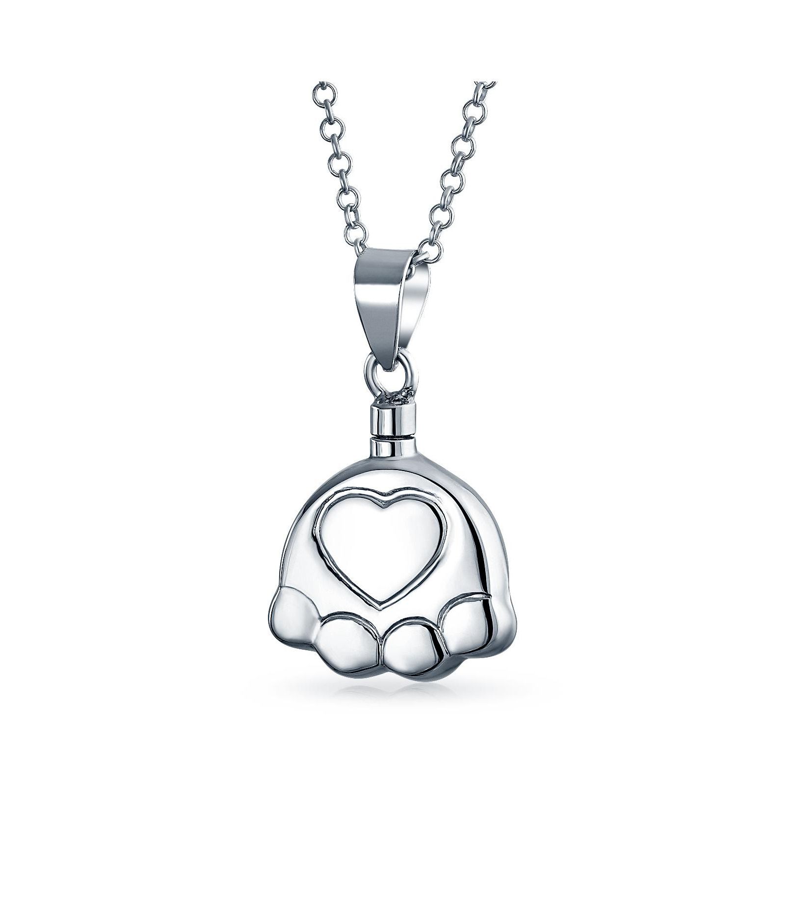Подвеска-кулон Bling Jewelry с отпечатком лапы собаки или кошки из серебра.925 Sterling Silver