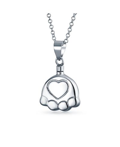 Подвеска-кулон Bling Jewelry с отпечатком лапы собаки или кошки из серебра.925 Sterling Silver