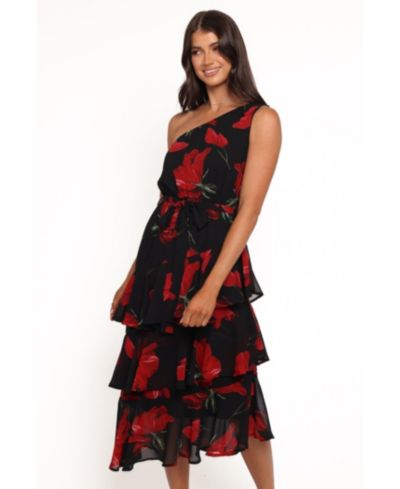 Платье Petal and Pup Women's Brigette One Shoulder Tiered Midi