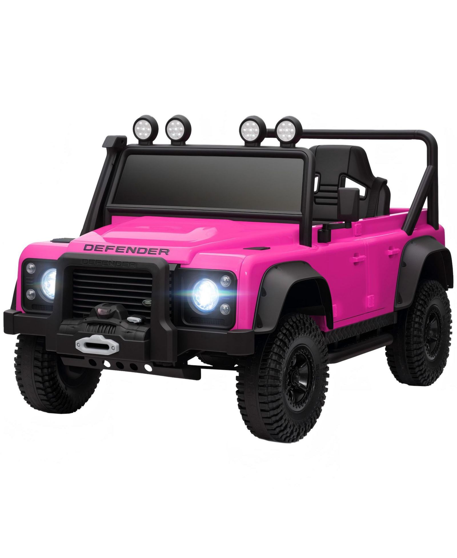 Hongge Land Rover Defender 110 SVX 12V Remote-Control Ride-On Truck, 45" x 24" x 24", 1-Seat, Ages 3-8