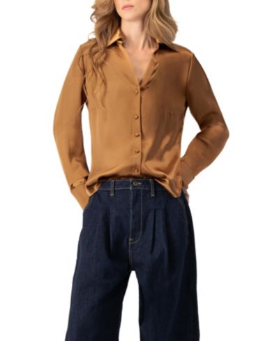 Рубашка Ivonne Women's из сатина с длинным рукавом