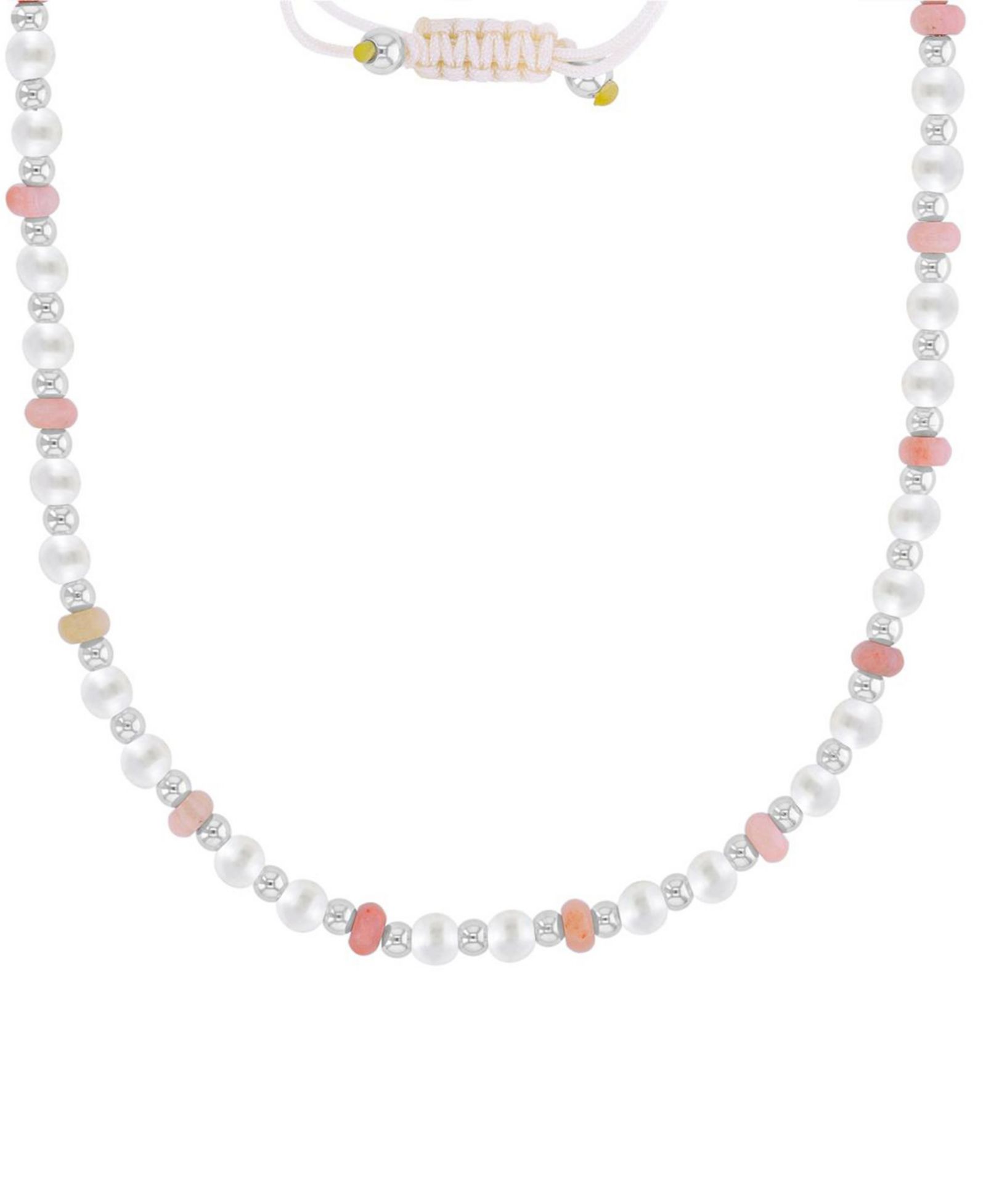 ROXY водонепроницаемое ожерелье с бусинами Platinum Beads Rhodolite Pearl