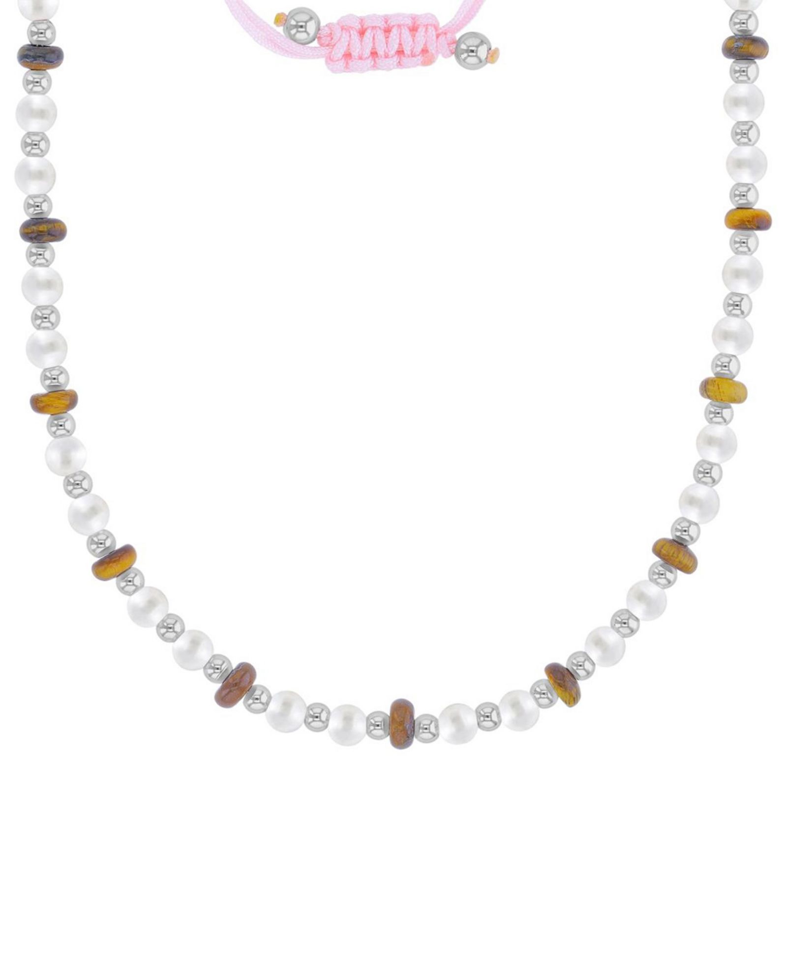 Ожерелье ROXY Waterproof Platinum Tiger Eye Pearl Adjustable
