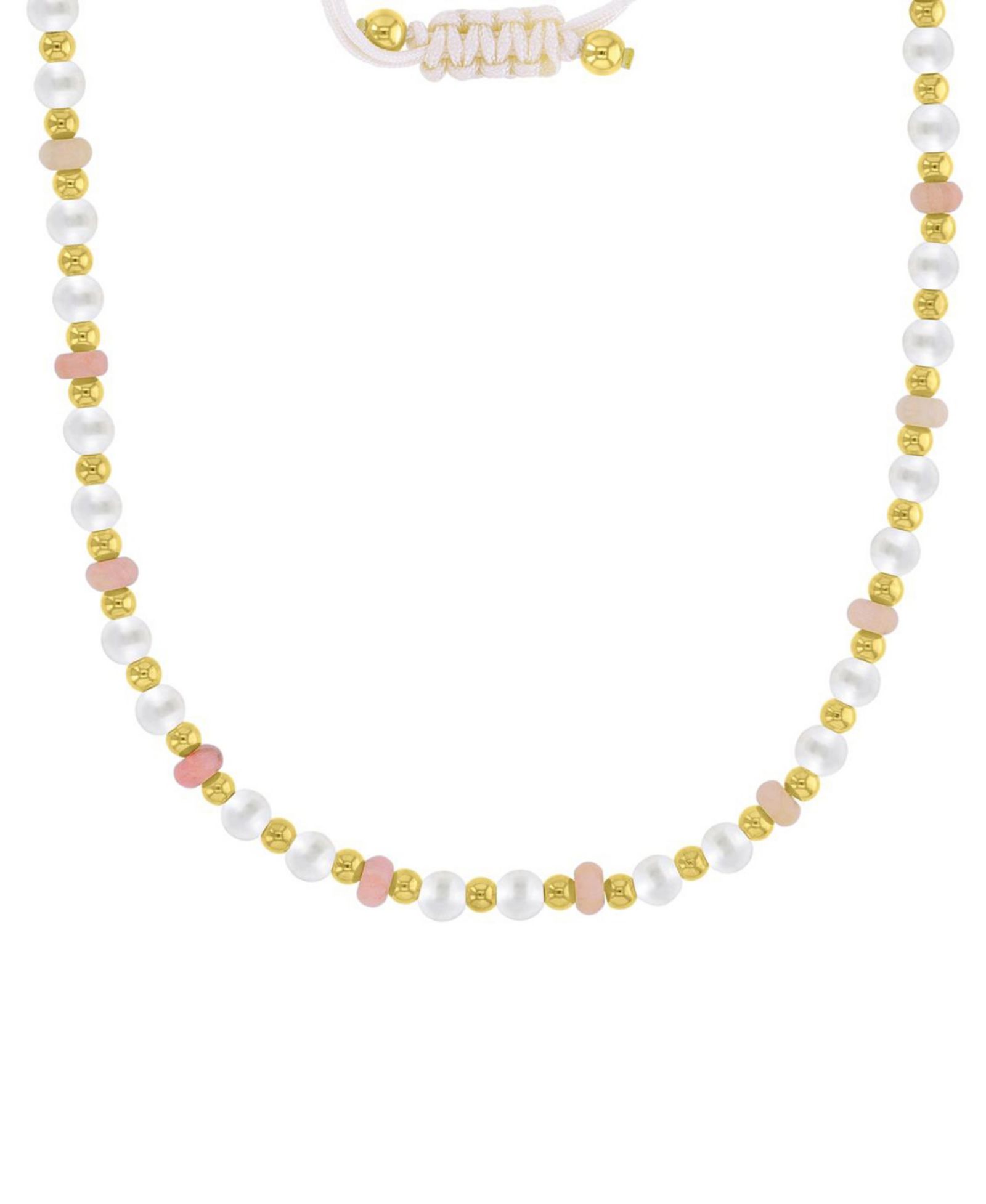 ROXY Waterproof Yellow Beads Grey Turquoise Adjustable Necklace