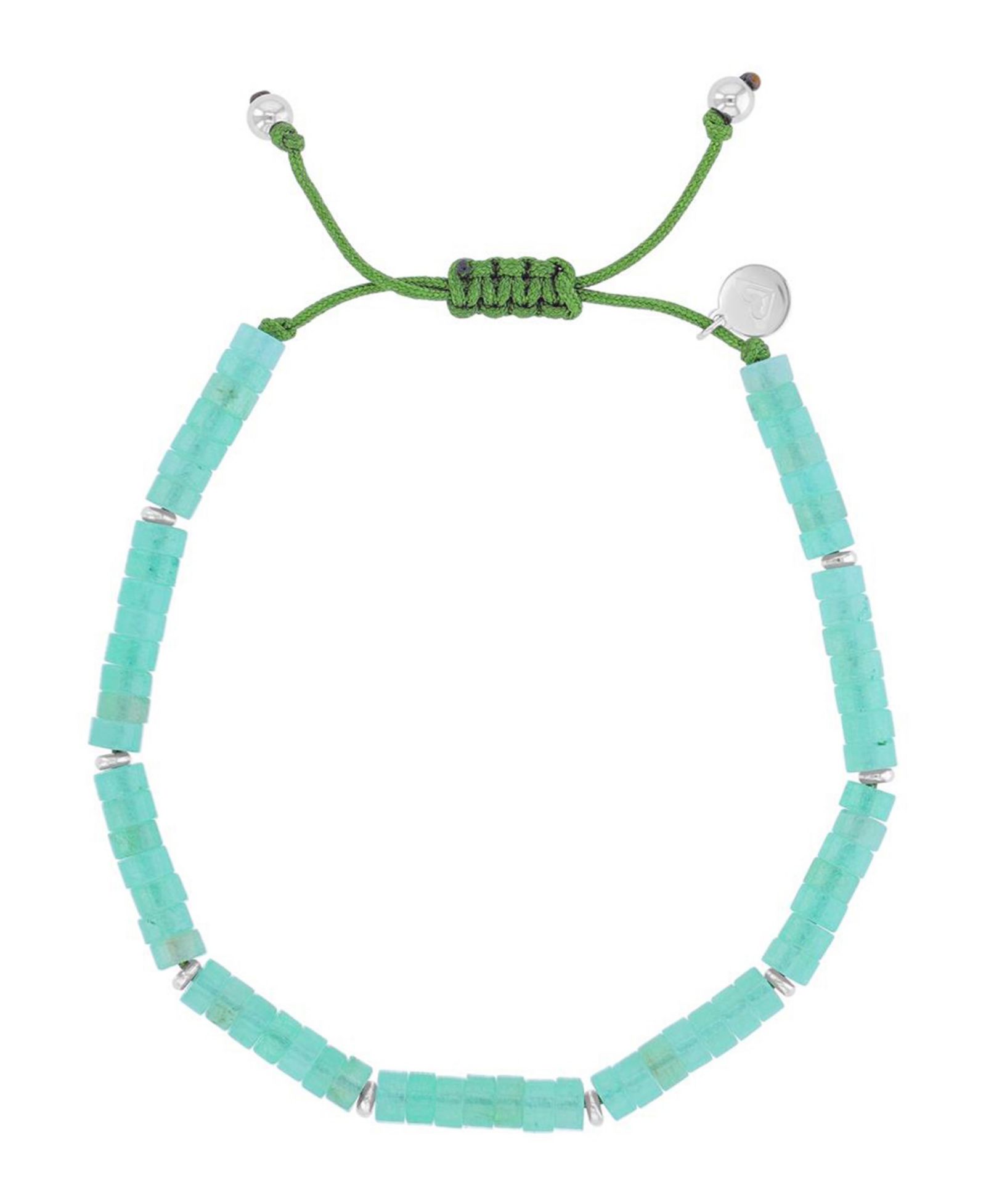 Roxy Waterproof Platinum Green Aventurine Adjustable Bracelet