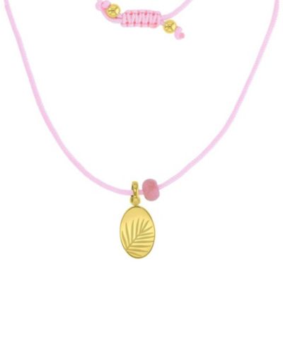 ROXY Waterproof Yellow Leaves Rhodonite Adjustable Necklace