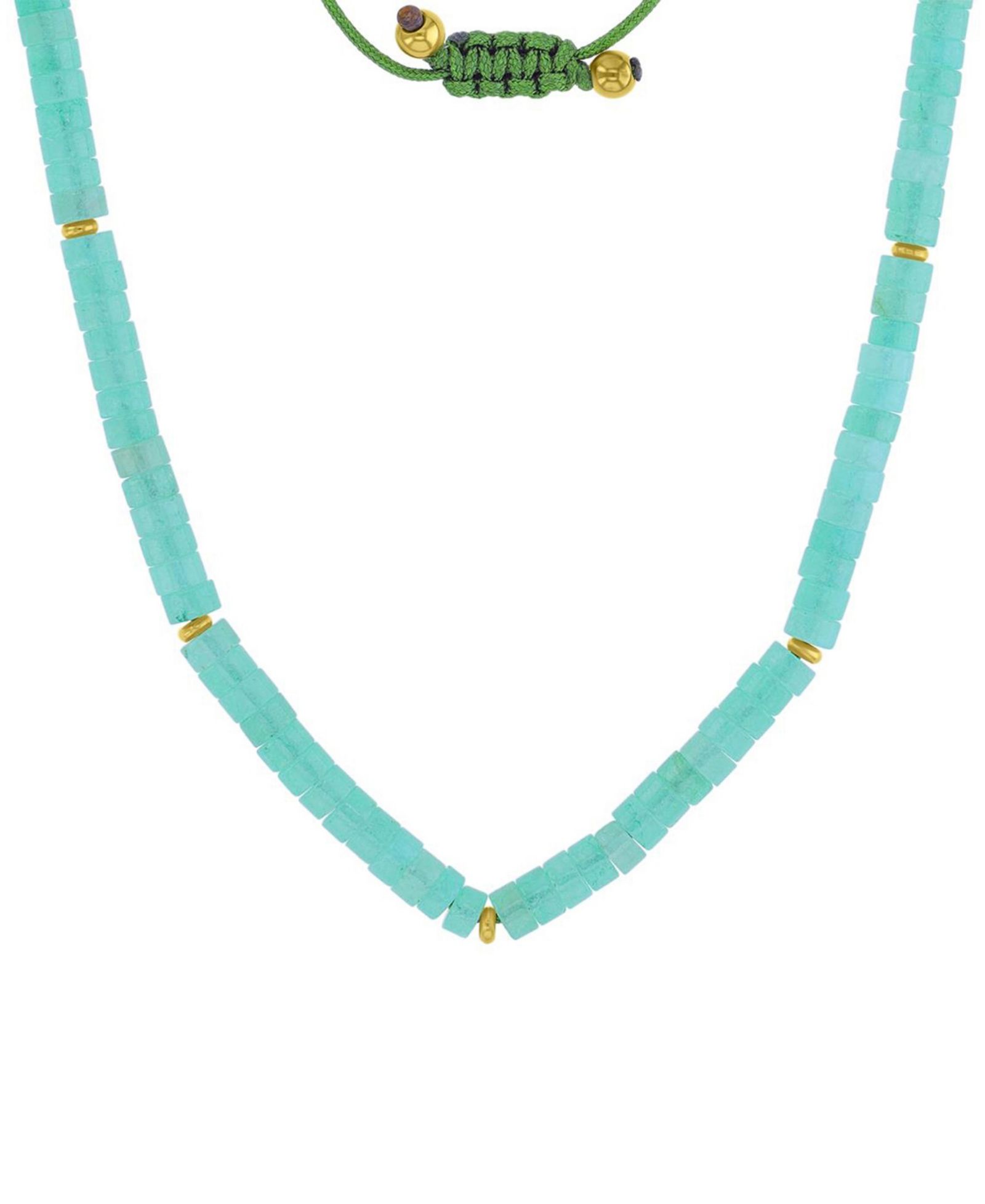 Ожерелье ROXY Waterproof Yellow Beads Green Aventurine Adjustable Necklace