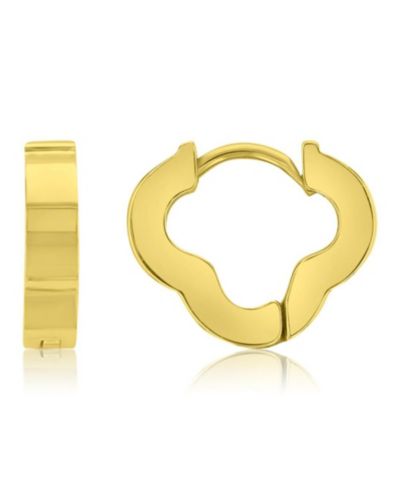 ROXY Водонепроницаемые желтые серьги-конго clover huggie 13mm
