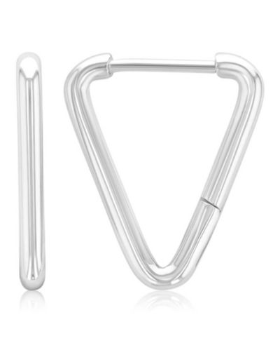 Серьги-кольца ROXY Waterproof Platinum 18mm Triangle Huggie