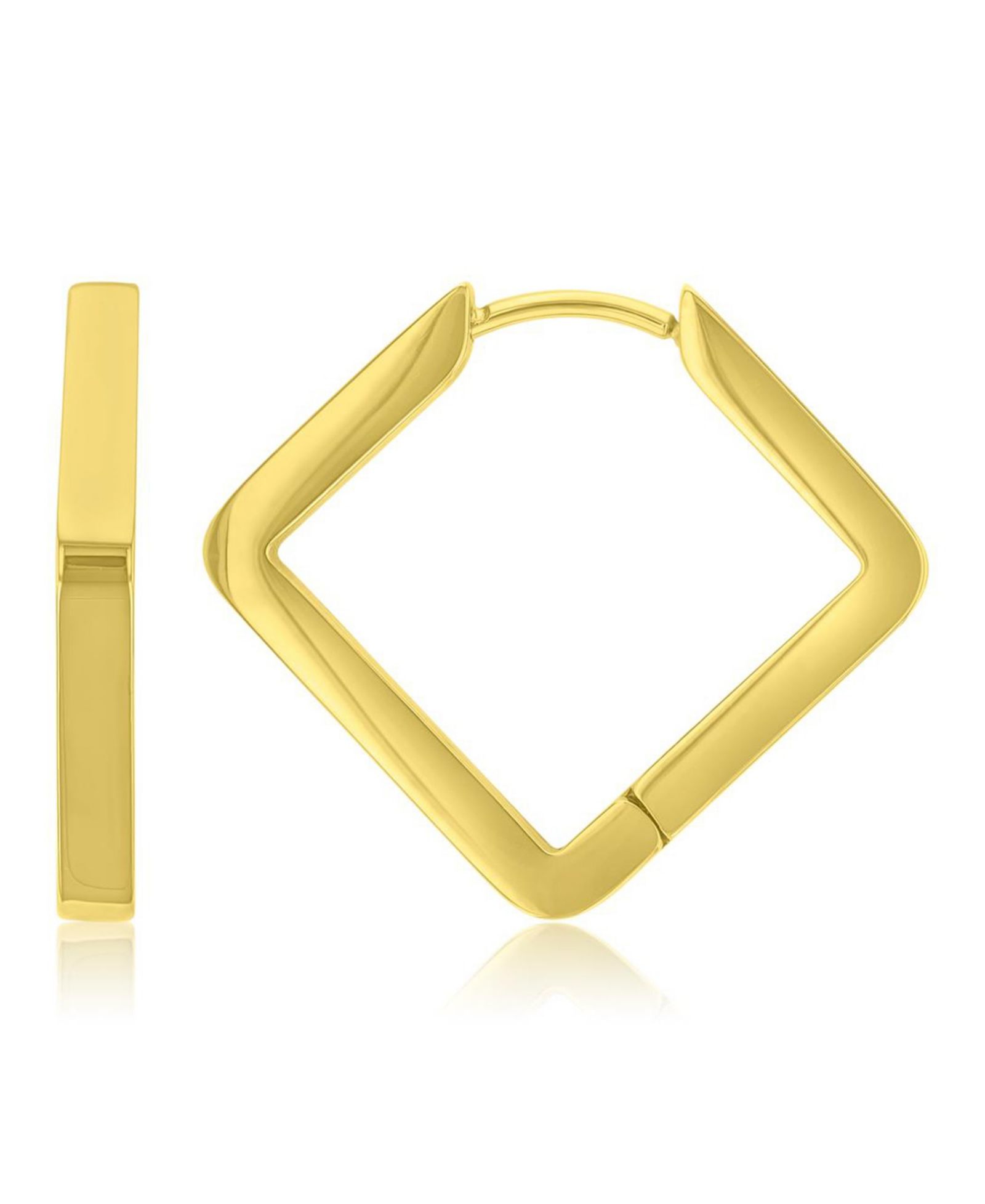 Серьги-кольца ROXY Waterproof Yellow 22mm Square Hoop