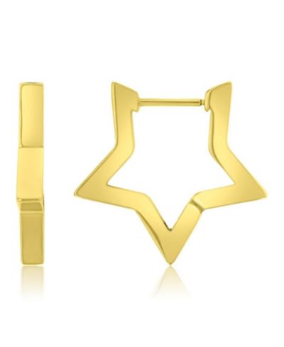 Серьги-кольца ROXY Yellow 20mm Rounded Star Hoop