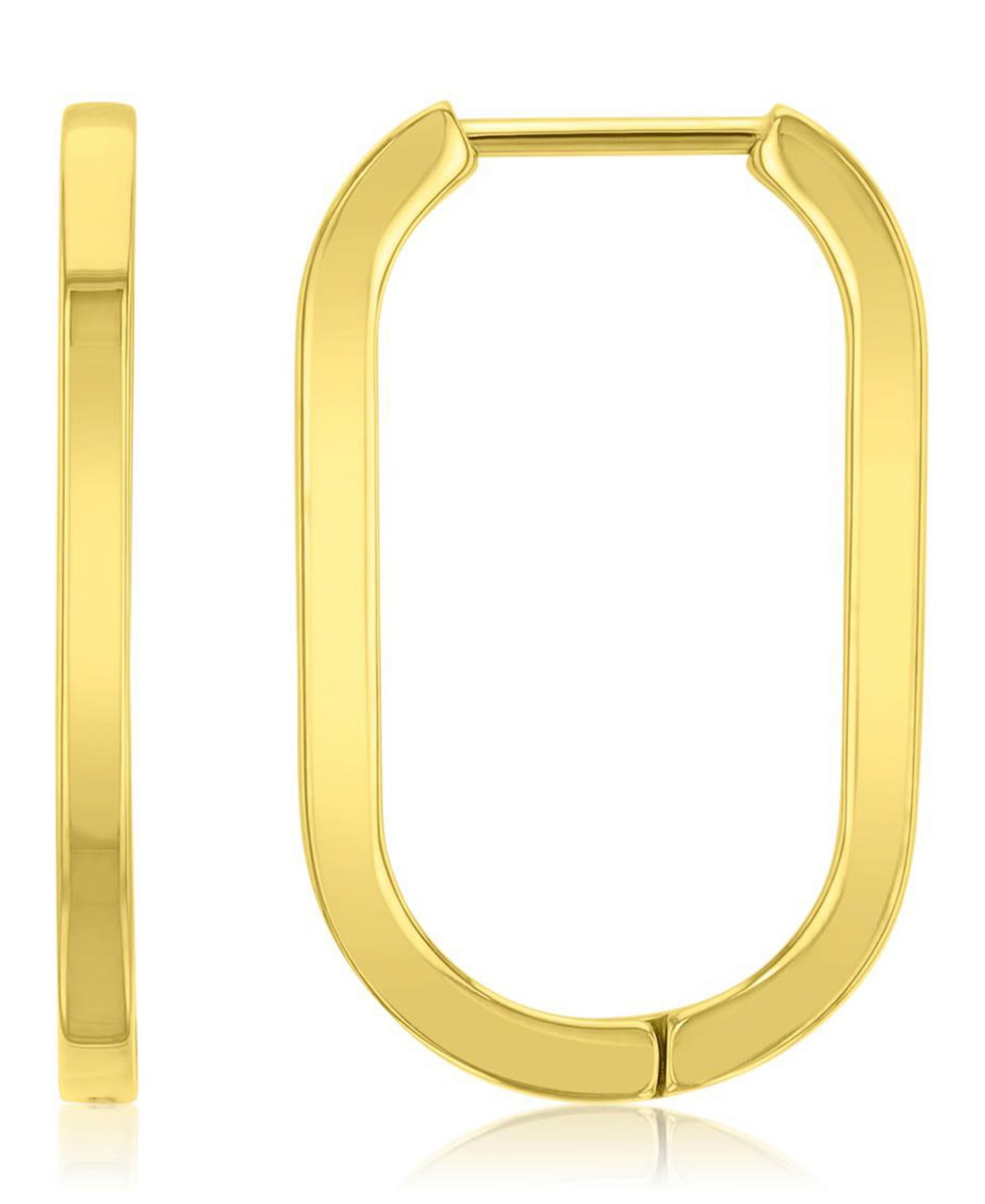 Серьги-кольца ROXY Waterproof Yellow 25mm Oval