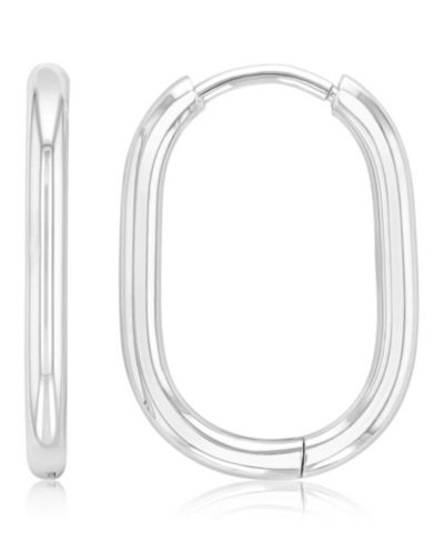 Водонепроницаемые серьги-кольца ROXY Platinum 20mm Oval