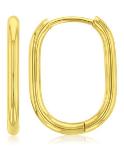 ROXY Waterproof Yellow 20mm Oval Hoop Earrings