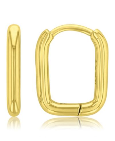 Серьги-кольца ROXY Yellow 14mm Tube Huggie водонепроницаемые