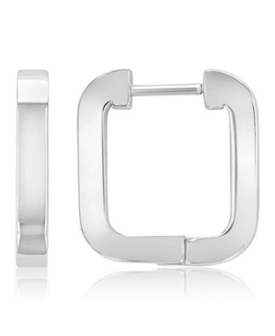Водонепроницаемые серьги-кольца ROXY Platinum 17mm Rounded Square Huggie Earrings