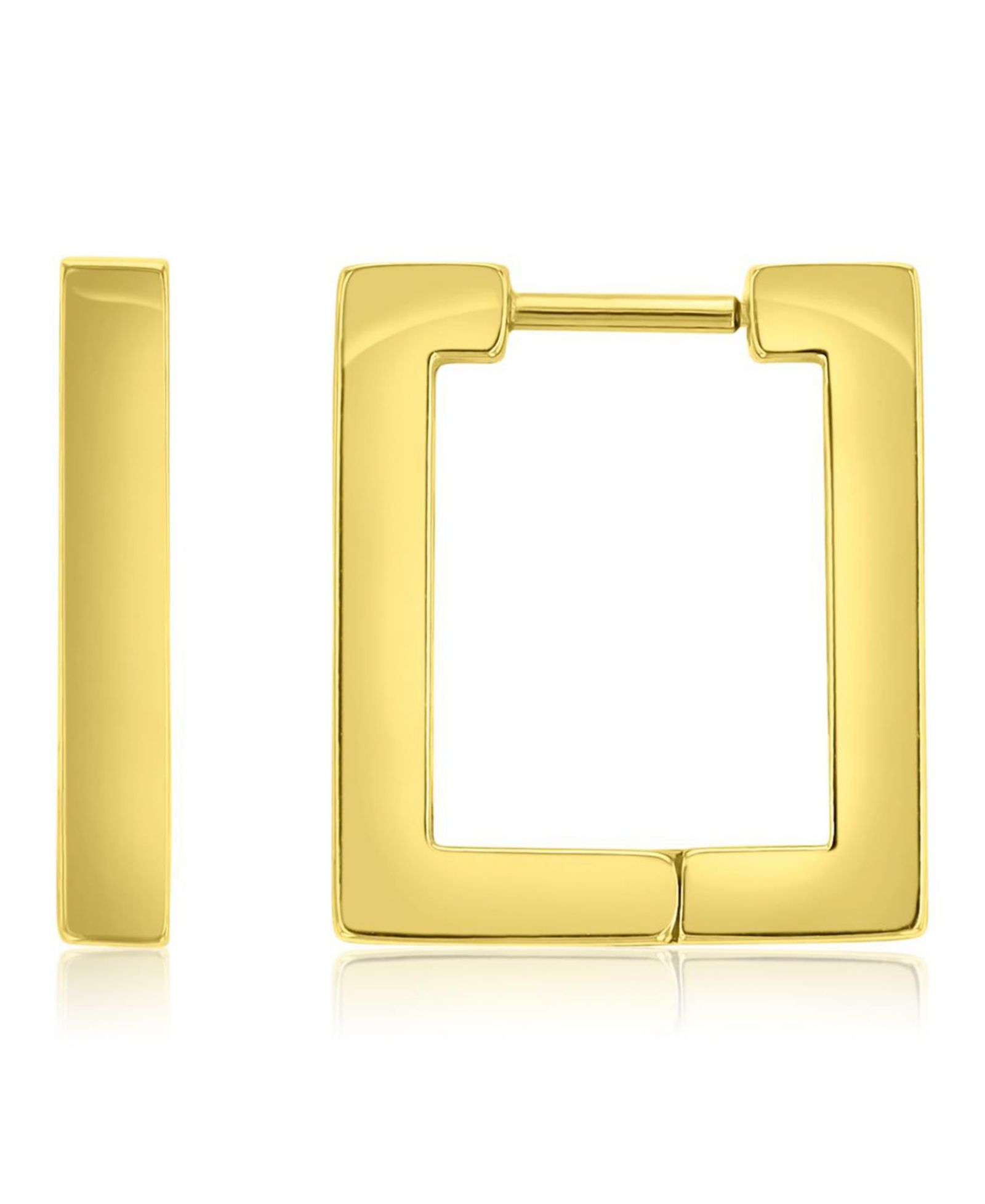 Серьги-кольца ROXY Waterproof Yellow Rectangle Huggie