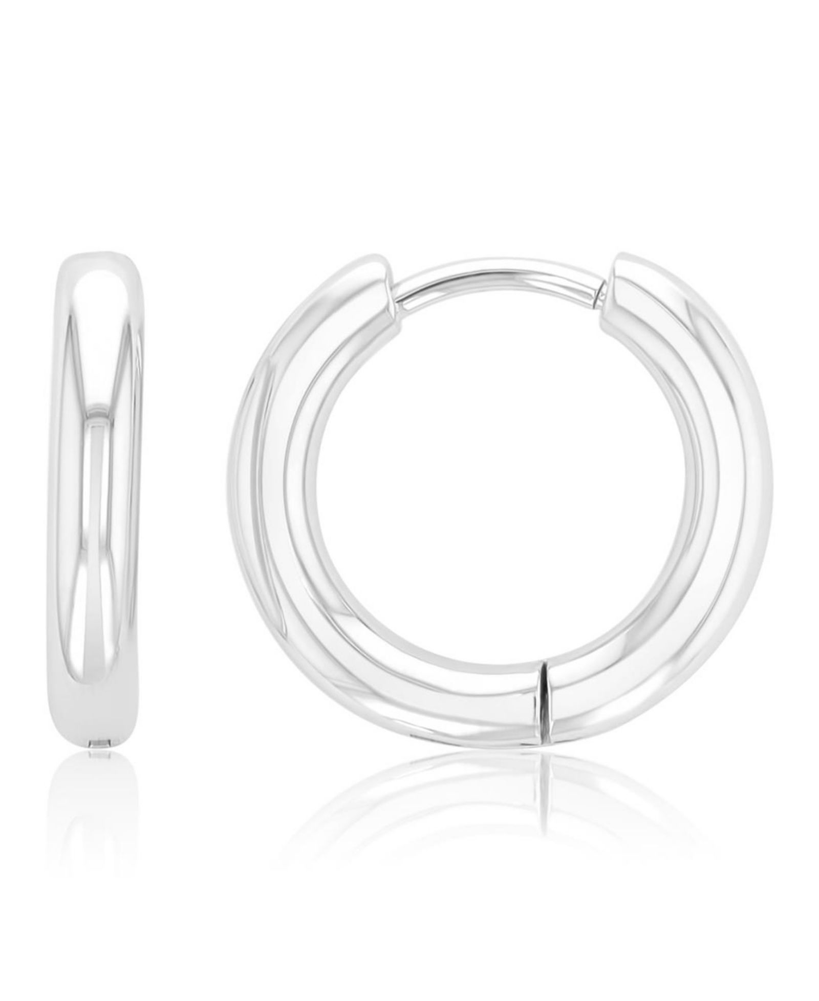 ROXY Waterproof Platinum 14mm Huggie Earrings