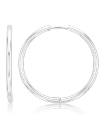 Серьги-кольца ROXY Platinum 34mm водонепроницаемые