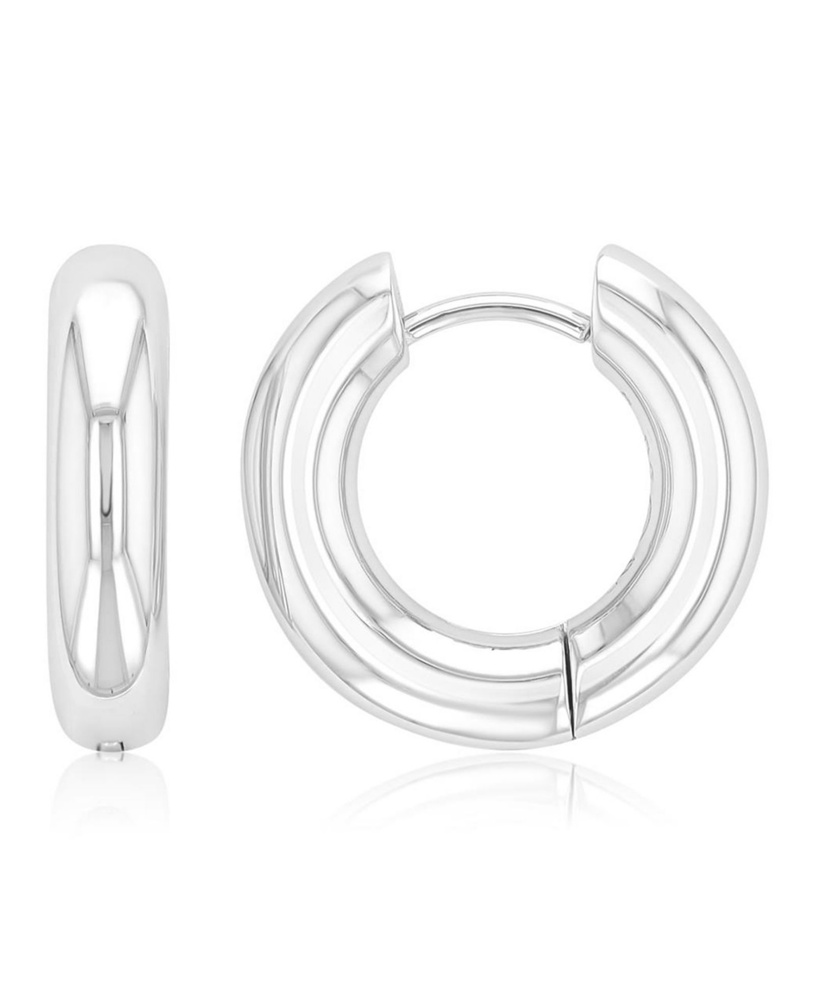 ROXY Waterproof Platinum 12mm Huggie Earrings